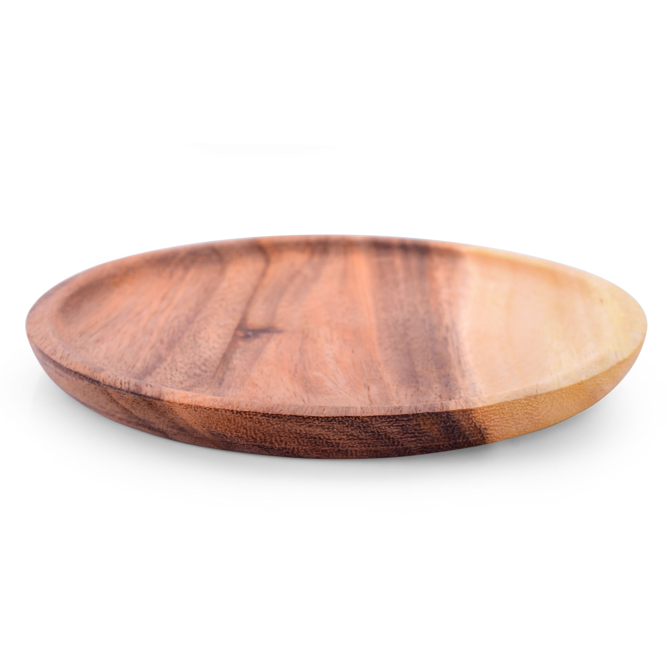 wood plate isolated on white.